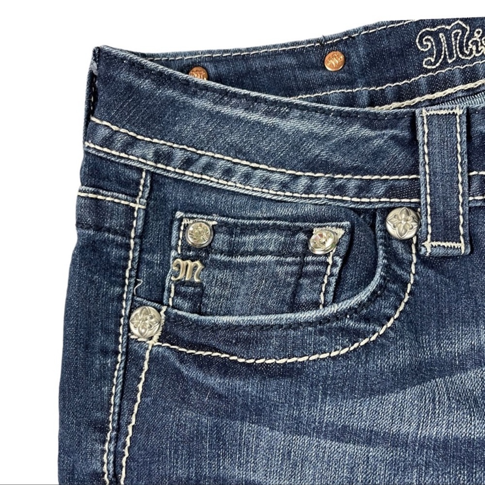 Miss Me Y2K Embroidered Embellished Boot Cut Jeans Size 30